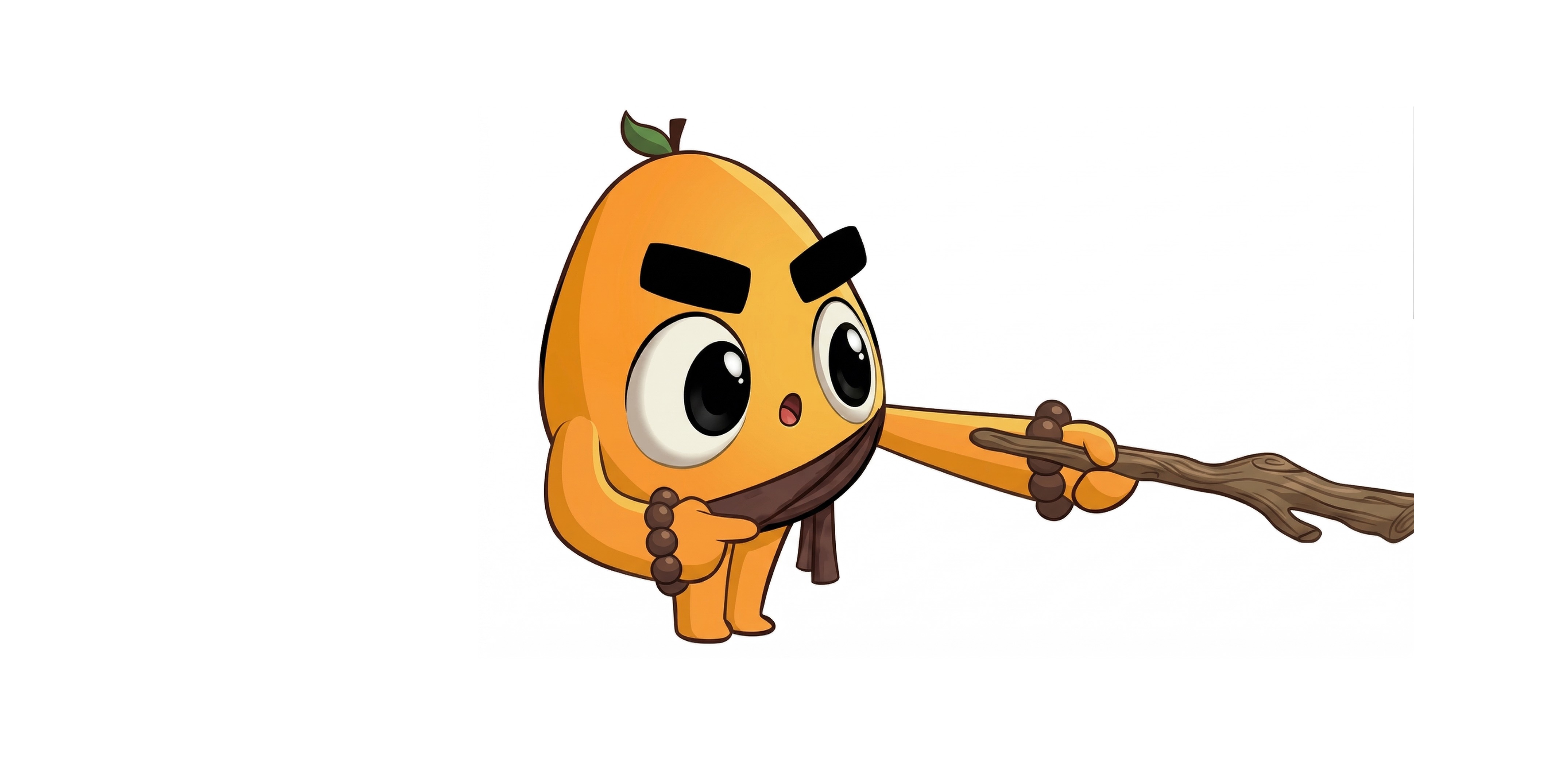 MonkFruit mascot pointing at No Aftertaste