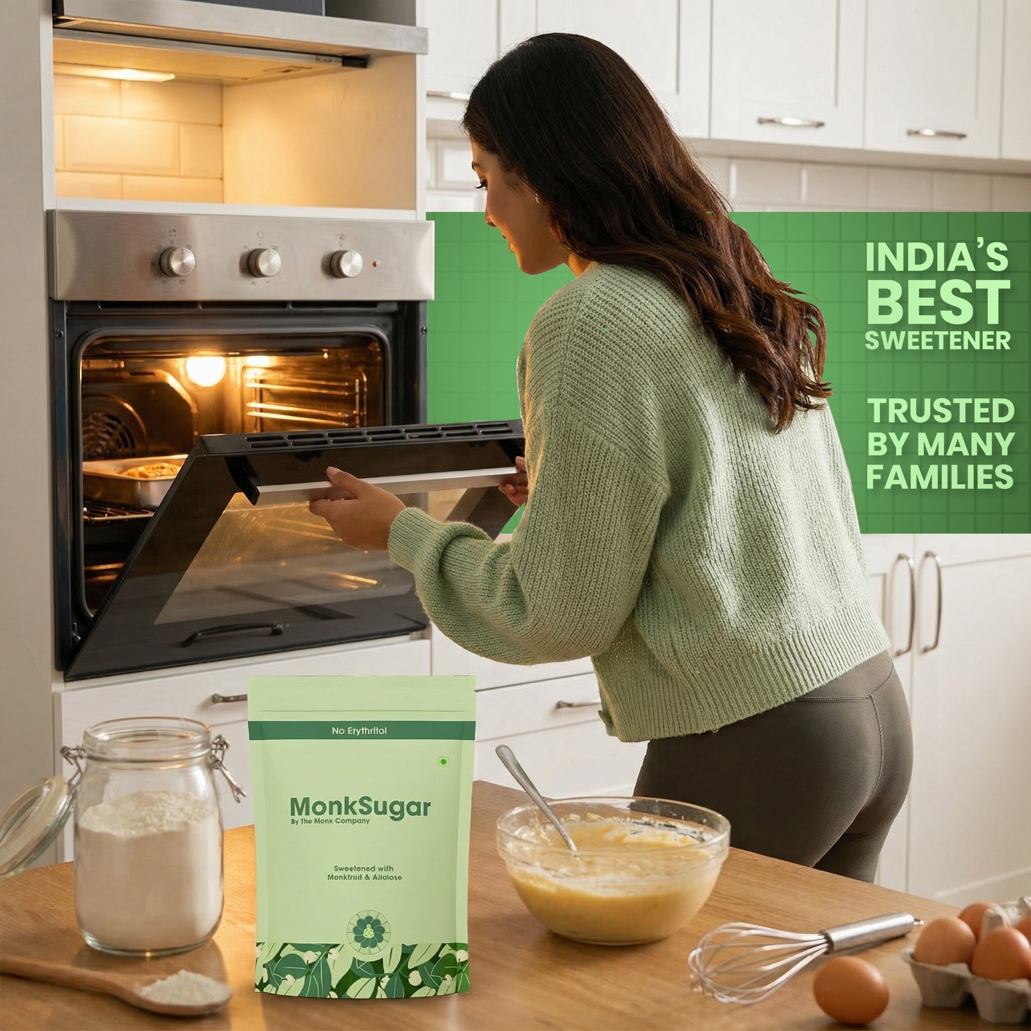 MonkSugar । Classic Pack । 1:1 Sweetener । 300 gms thumbnail 3