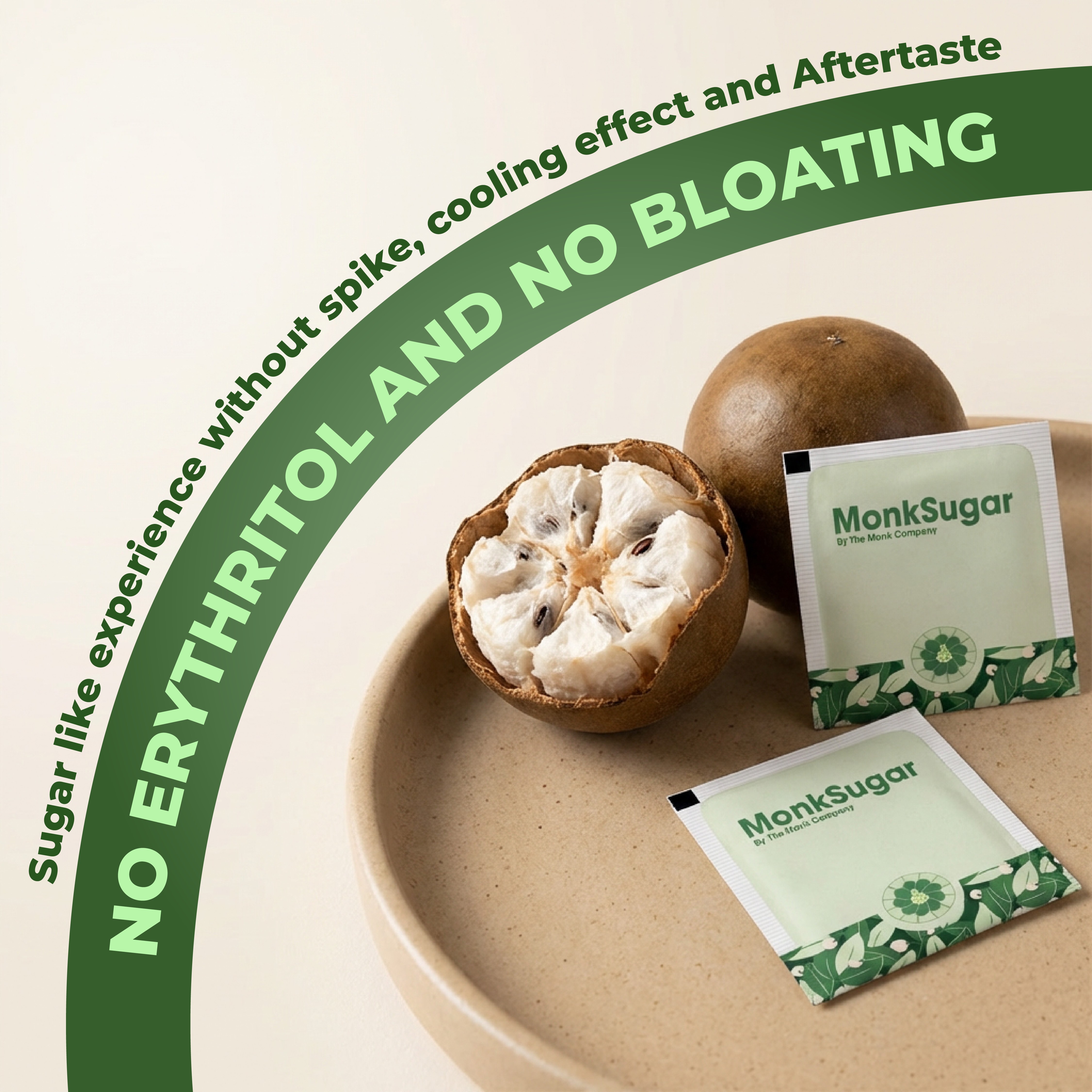 MonkSugar । Sachet Box । 1:1 Sweetener । 300 gms thumbnail 2