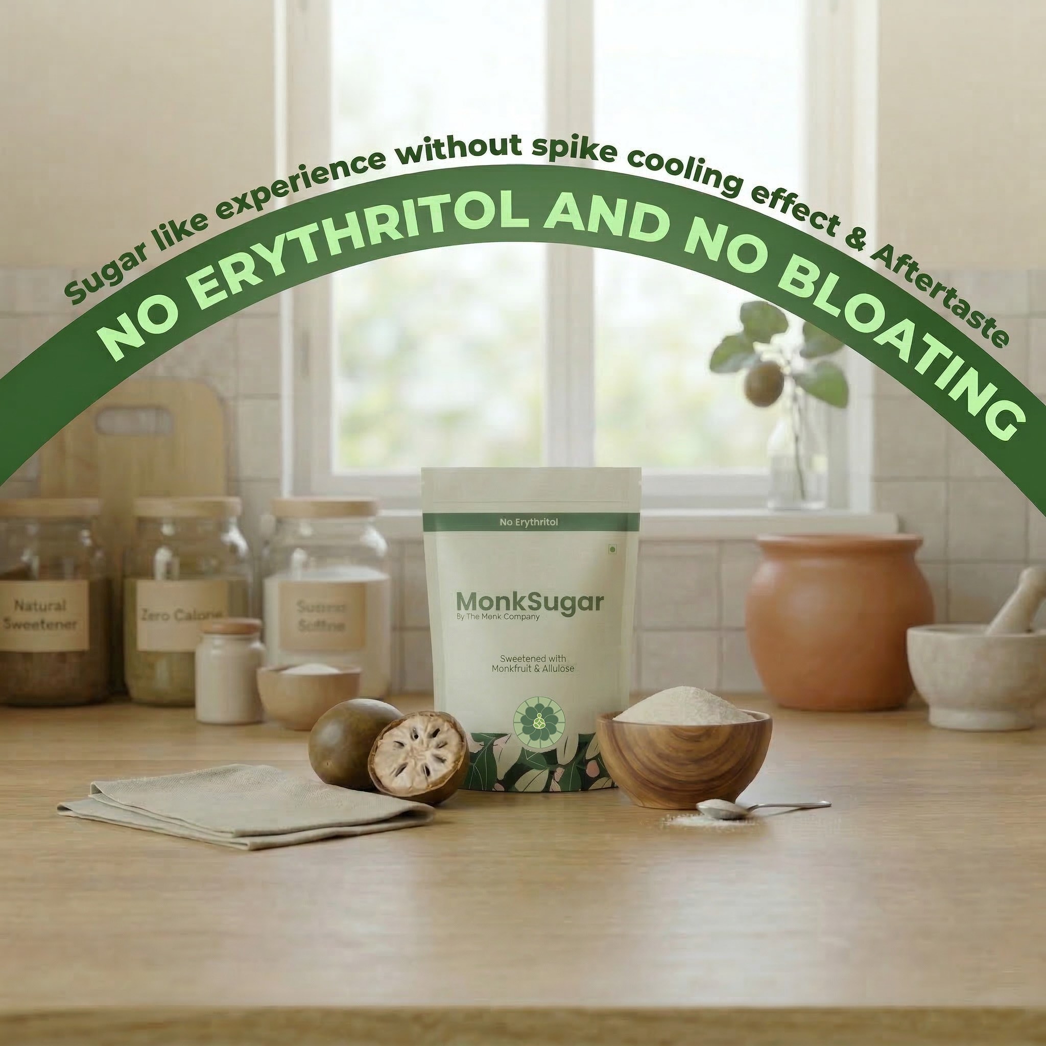 MonkSugar । Family Pack । 1:1 Sweetener । 750 gms thumbnail 2